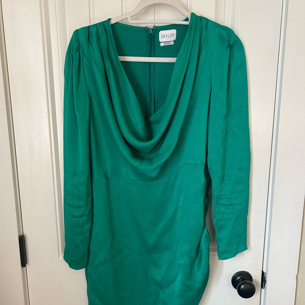 SAYLOR Adrienne satin cowl dress - Picture 2 of 5